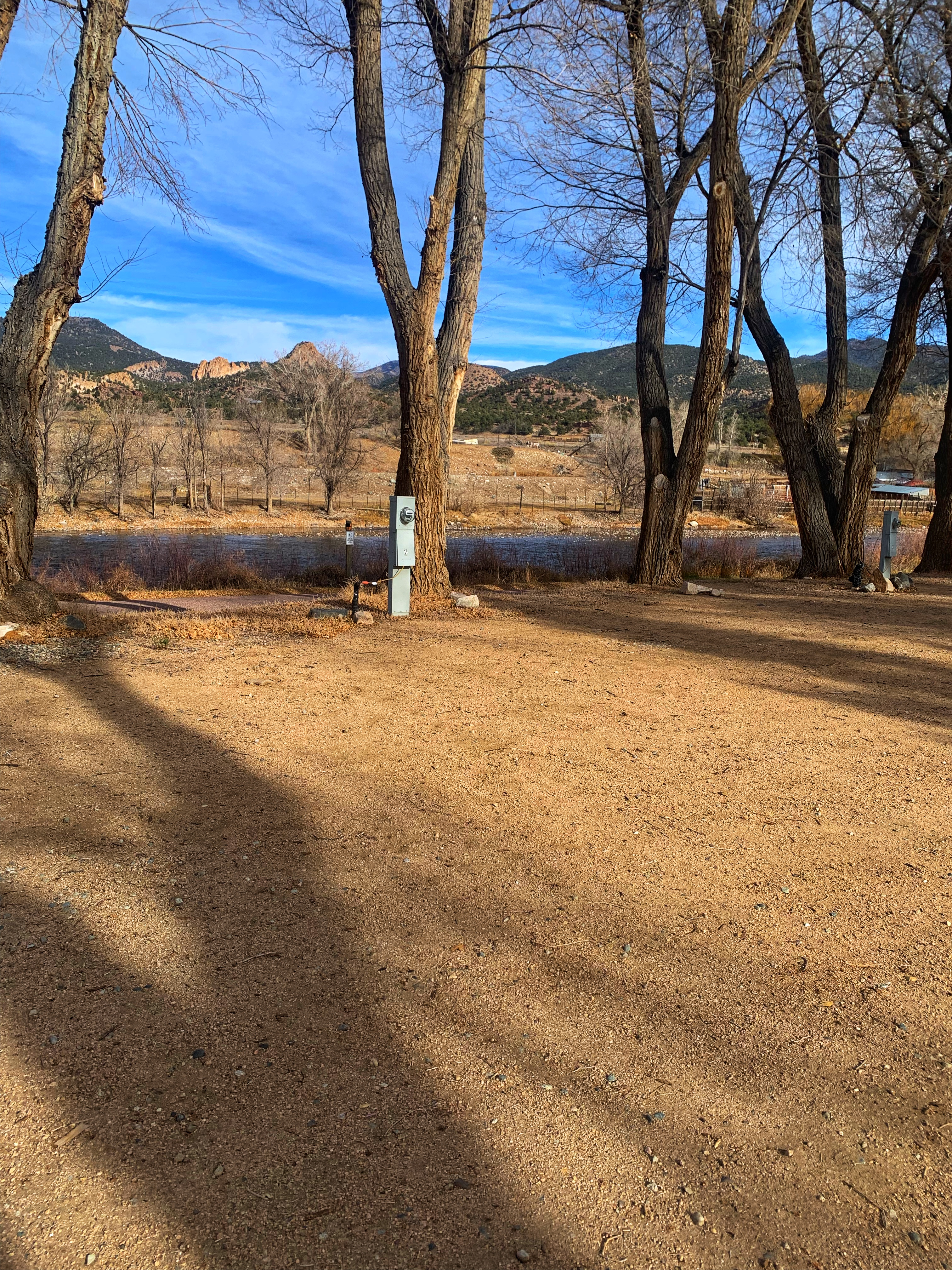 RV Site 2 in Upper River Zone with full hookups and open sky views