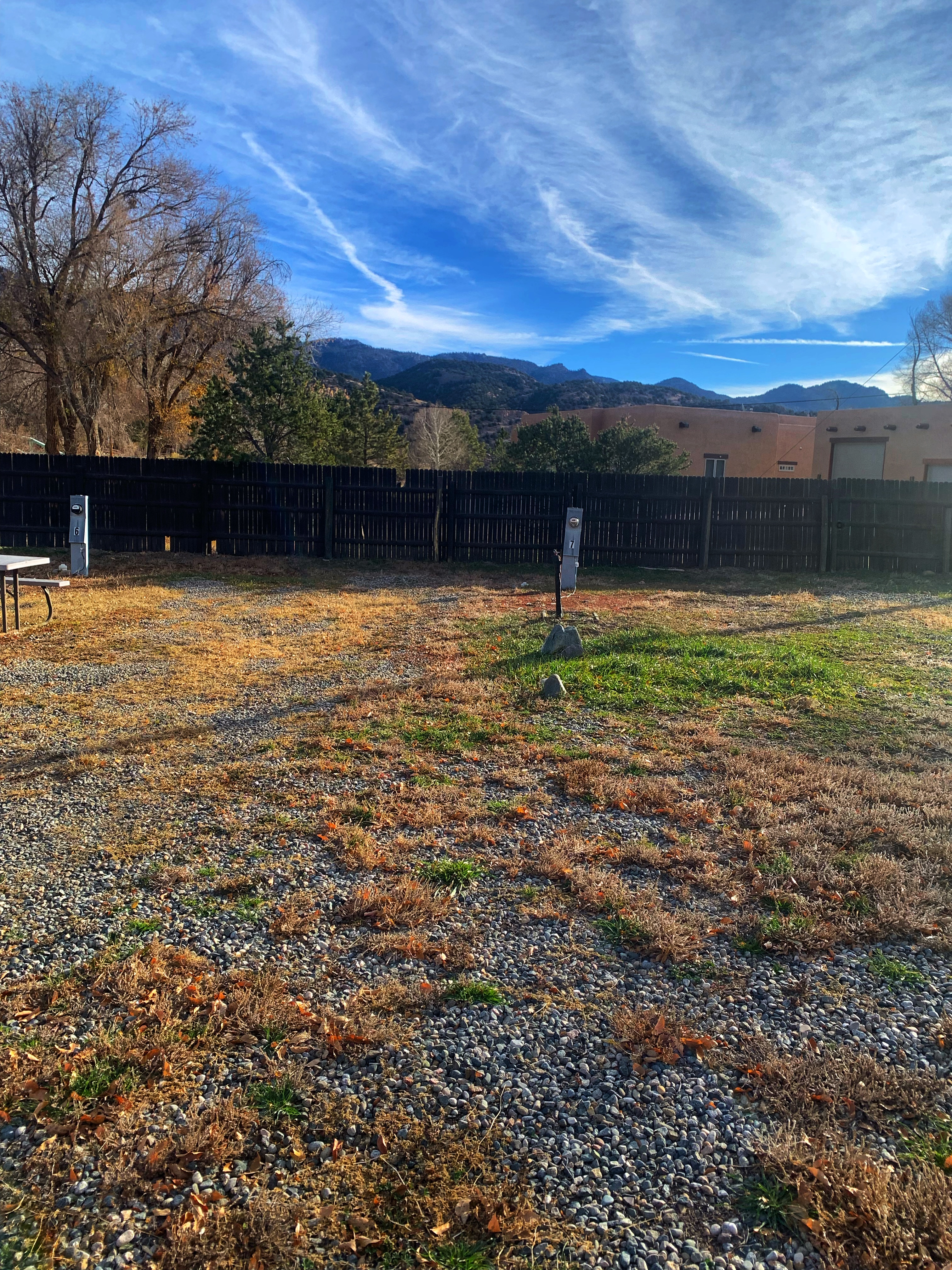 RV Site 7 in Lower River Zone with natural tree coverage