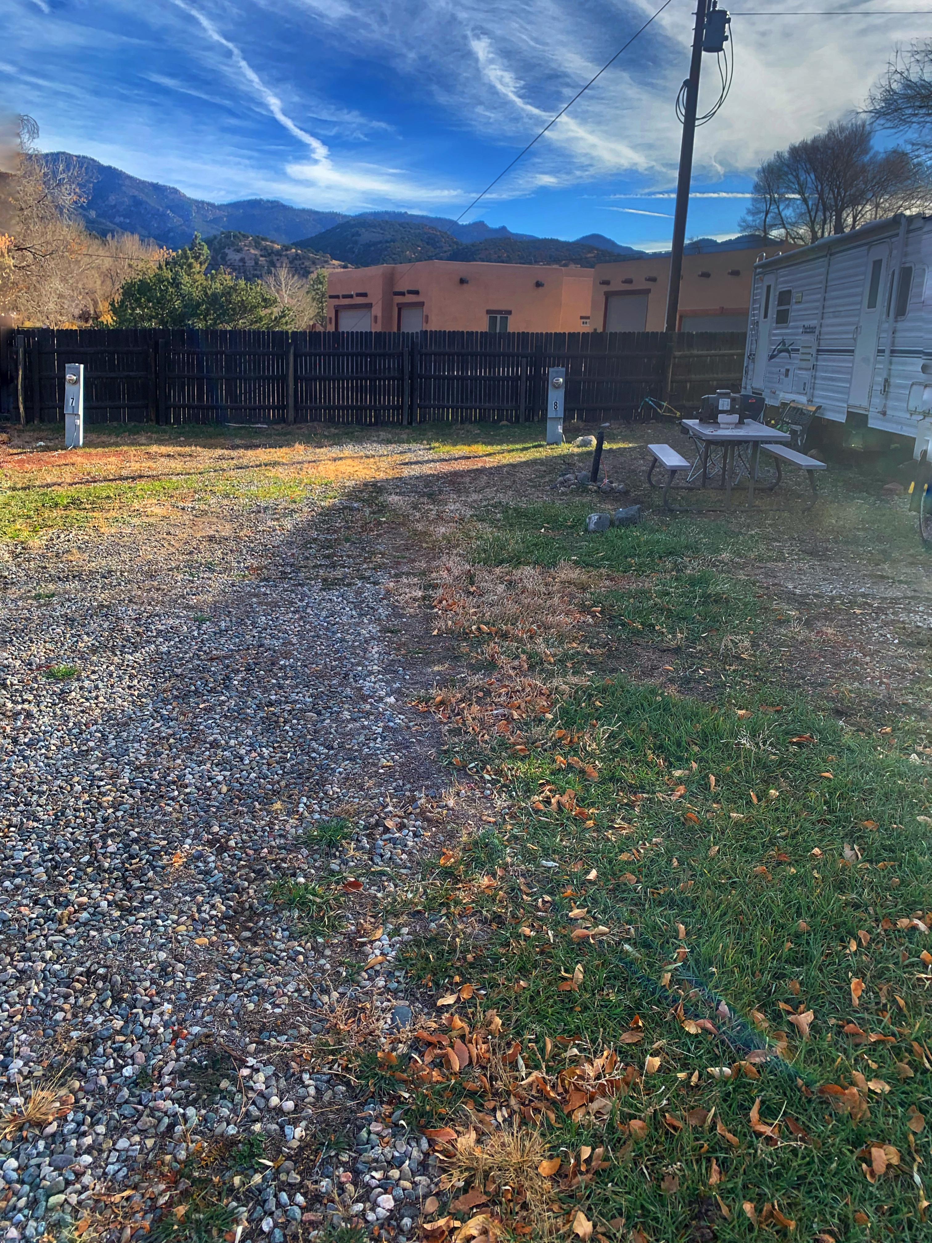 RV Site 8 in Lower River Zone near river trail access