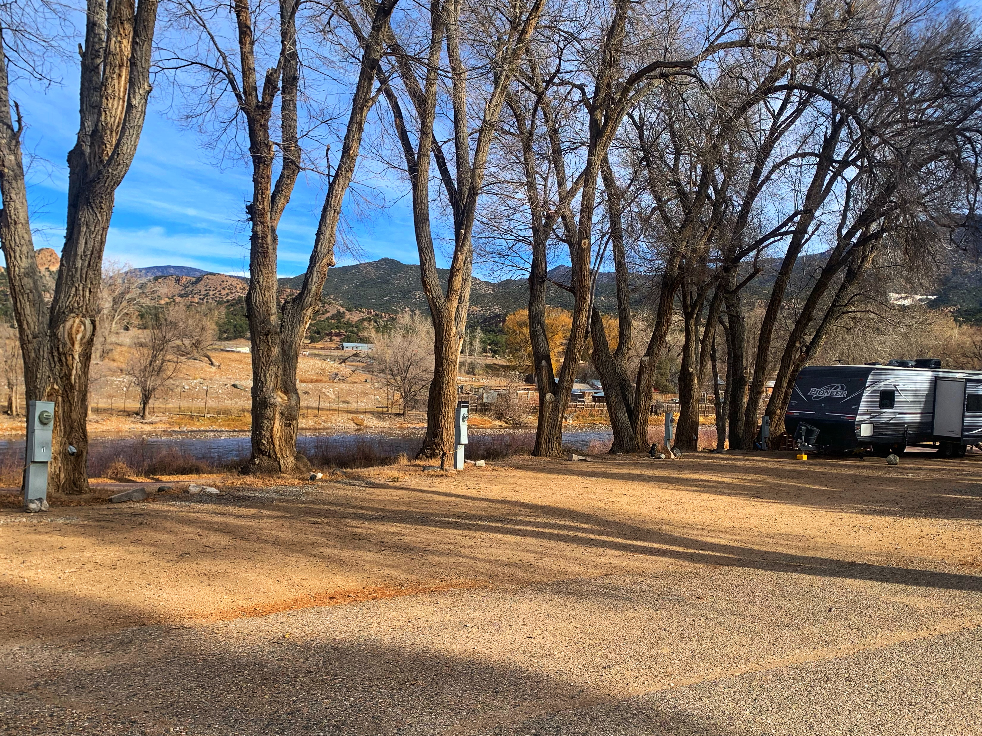 Upper River Zone at Dark Sky River Lodge with expansive mountain views and level RV sites