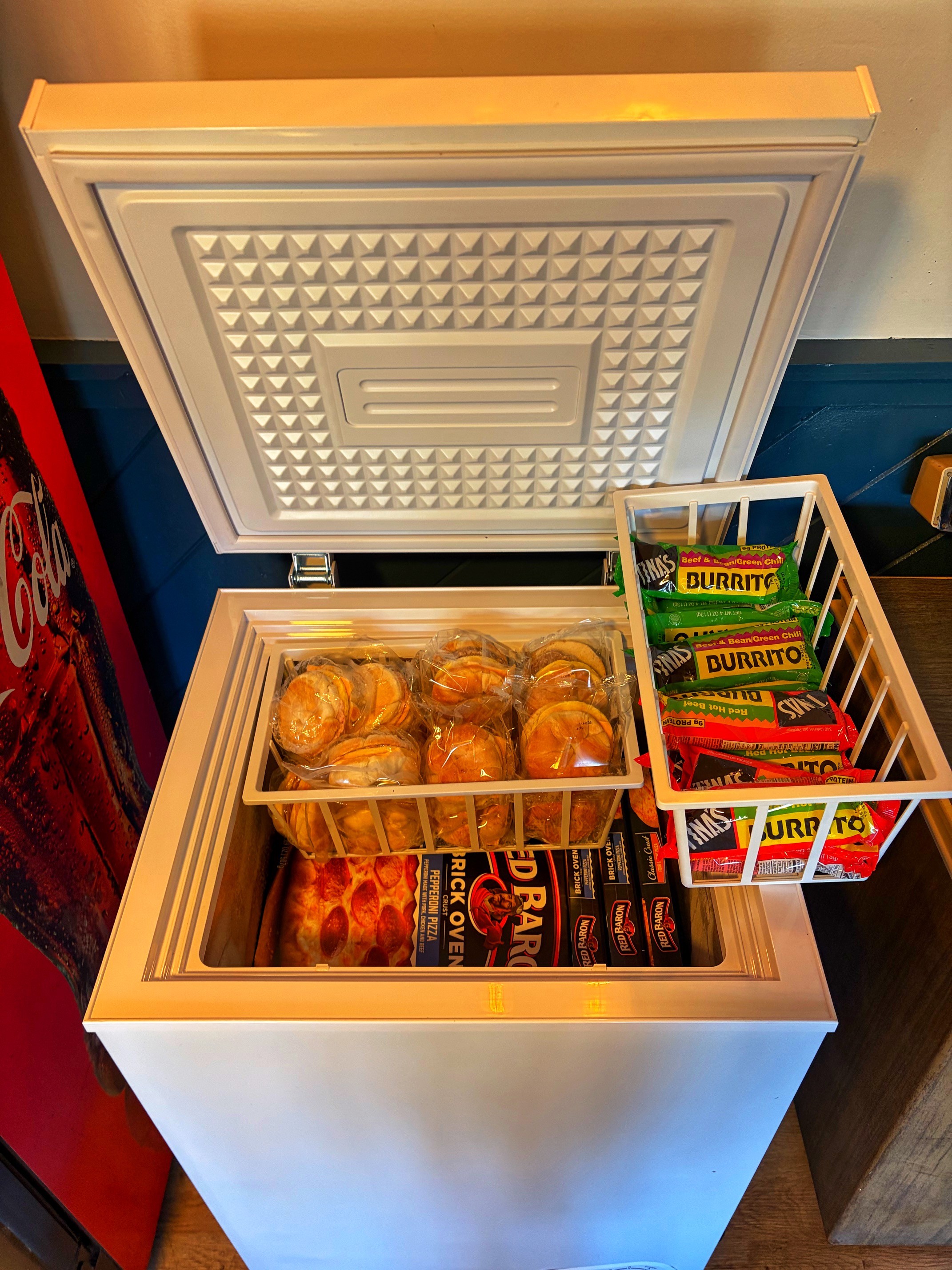 Freezer section with quick and easy meal options